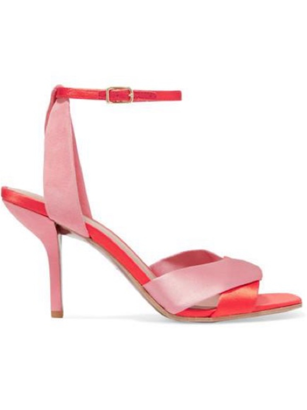 Women’s Pink Two-Tone Ankle Strap High Heel Sandals